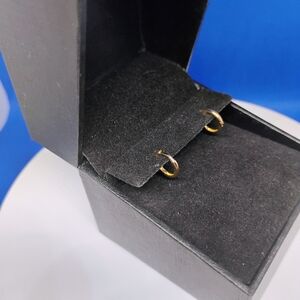 Kay Jewelers 14k Solid Gold Hoop Earrings 9mm  New In Box